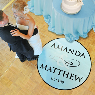 Flourish Reception Floor Decal 50"