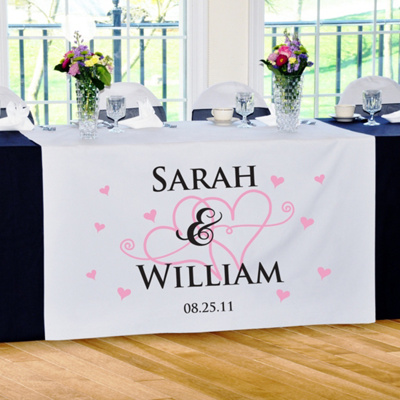 Table Runners Wedding Reception on Personalized Wedding Table Runner  Custom Table Runner