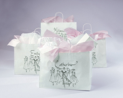 Bridesmaid's Tote With Custom Calligraphy
