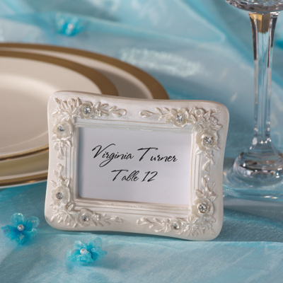 Place Card Frame with Crystal Accents