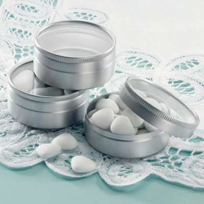 Aluminum Wedding Favor Tins