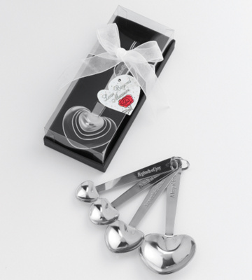 "Love Beyond Measure" Heart Measuring Spoons Favor