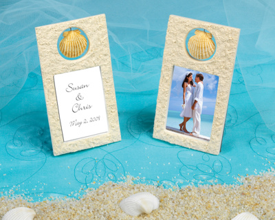 Seashell Photo Frame and Place Card Holder with Place Card