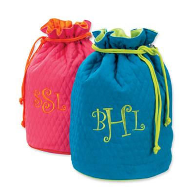 Quilted Drawstring Tote Bags