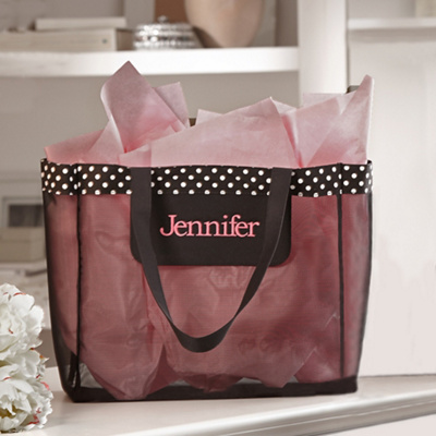 Personalized Wedding Gift Bags on Mesh Bridesmaid Tote Bag   Personalized Mesh Tote For Bridesmaid
