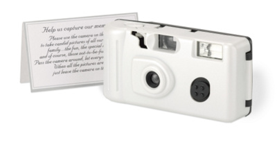White Pearl 27-Exposure Camera for the Wedding Reception