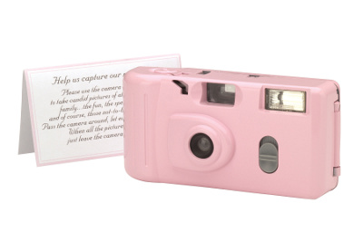 Pink 27-Exposure Camera for the Wedding Reception