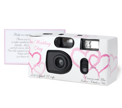 Pink Hearts Wedding Camera