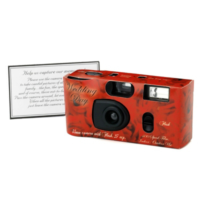 Red Roses 27-Exposure Camera for the Wedding Reception