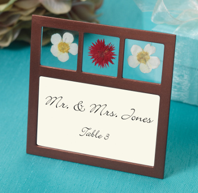 Place Card Holder and Photo Frame with Pressed Flowers