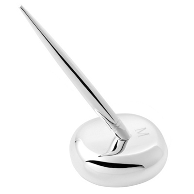 Silver-Plated Pen with Stand