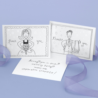Thank-You Cards For Attendants - Set of 5