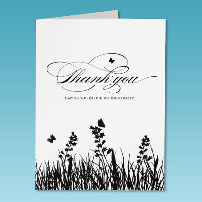 Personalized Wedding   Cards on Custom Designed Wedding Party Thank You Cards  Unique Gift Cards