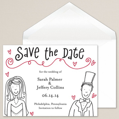 Bride and Groom Save-the-Date Card