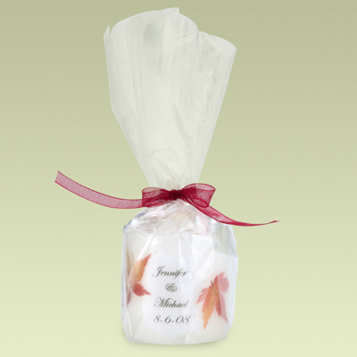 Ideas  Wedding Favors on Autumn Leaves Votive Candle Wedding Favor   Candle Wedding Favors