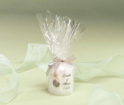 Seashell Votive Favor Candle