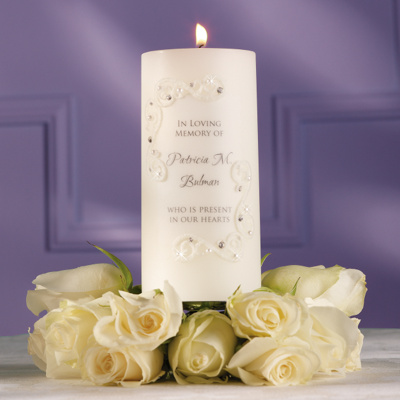 Crystals and Lace Memorial Candle