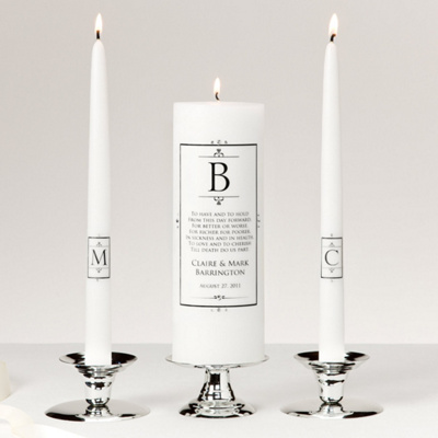Black Crown Unity Candle Set