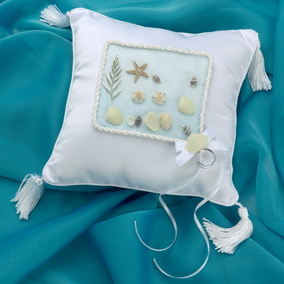 Coastal Mist Seaside Ring Pillow