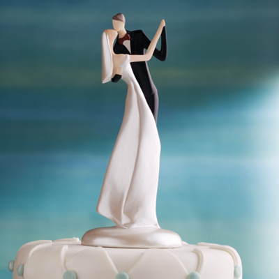 Modern Design Couple Wedding Cake Top