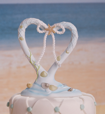 Coastal Mist Wedding Cake Topper