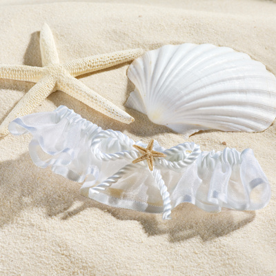 Coastal Mist Bridal Garter
