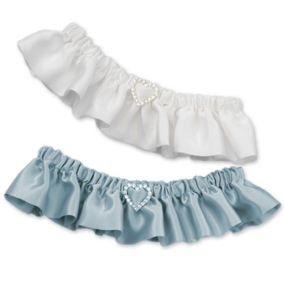 Sparkling Hearts Silk Bridal Garter