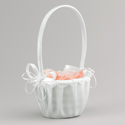 Satin Flower Girl Basket