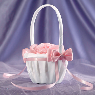 Colorful Bow Collection Flower Girl Basket