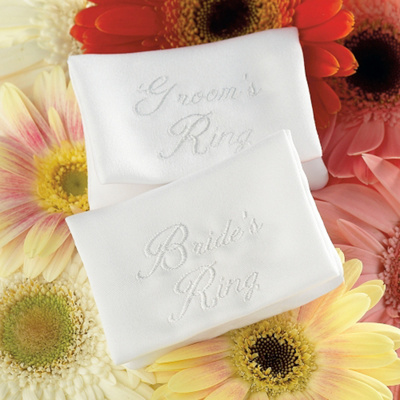 Bride and Groom Wedding Ring Pouches