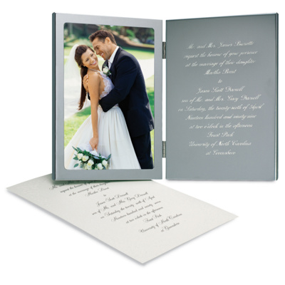 Engraved Wedding Invitation Photo Frame