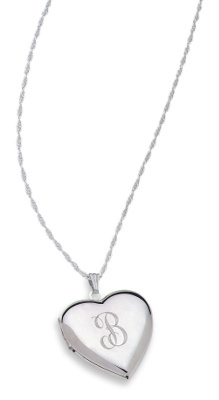 Sterling Silver Heart Locket With Sterling Chain