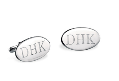 Oval Sterling Silver Cufflinks