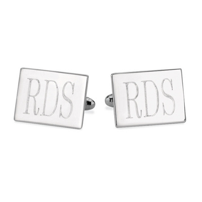 Rectangle Sterling Silver Cufflinks