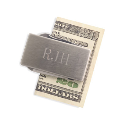 Engraved Stainless Steel Knife Money Clip for Groomsmen