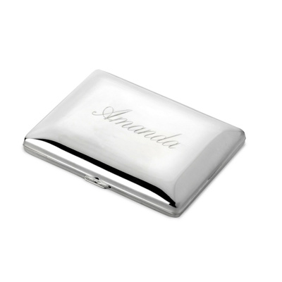 Sleek Silver-Plated Compact Mirror