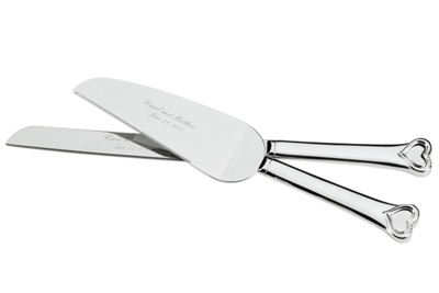 Silver Heart Serving Set