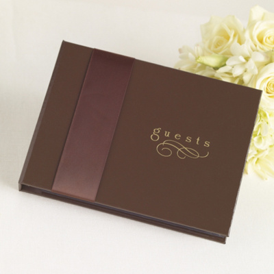 Chocolate Wedding Guest Book