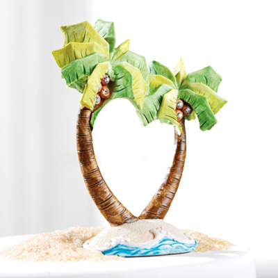 Beach Themed Wedding Cake Toppers on Palm Tree Cake Top   Wedding Cake Toppers