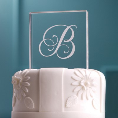 Elegant Single Initial Wedding Cake Top You May Also Like