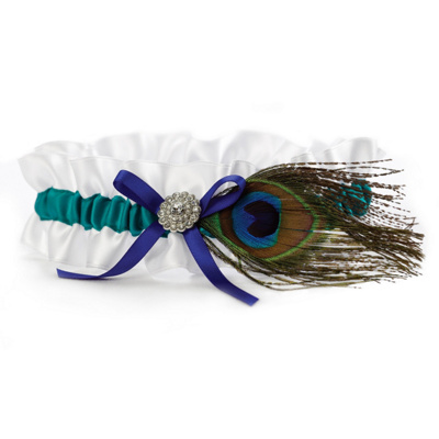  Bridal Accessories Bridal Tossing Garters Peacock Garter