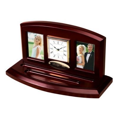 "Daddy's Girl" Wooden Double Frame with Clock