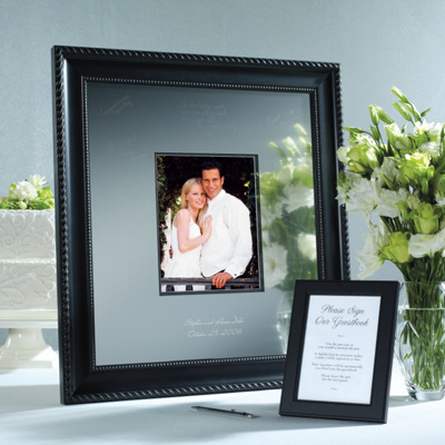 Personalized Photo Wedding Guest Book on Personalized Signature Guest Book Frame