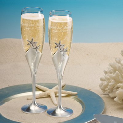 Starfish Champagne Flutes