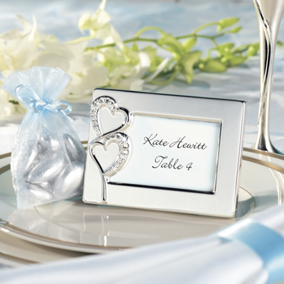 Twin Hearts Favor Frame and Place Card Holder