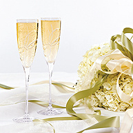 Love Knots Glass Toasting Flutes