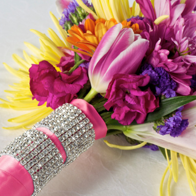 Rhinestone Wedding Bouquet Cuff