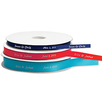 Satin Ribbon 3/8" Continuous Message 50-Yard Roll