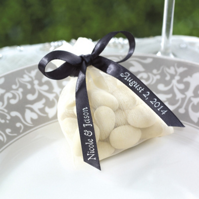 Personalized 3/8" Satin Wedding Ribbon