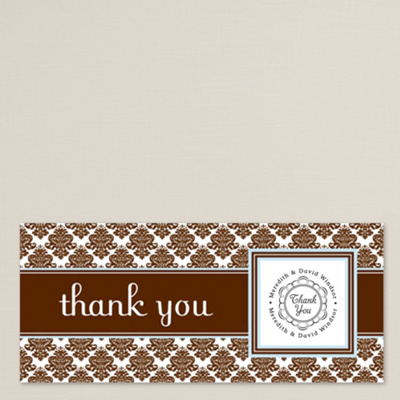 Brown Flourish Thank You Note Set